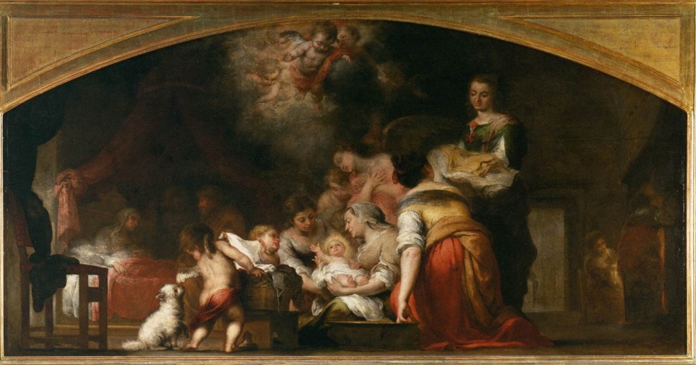 Bartolomé Esteban Murillo. Nacimiento de la Virgen. 1660. Museo del Louvre.