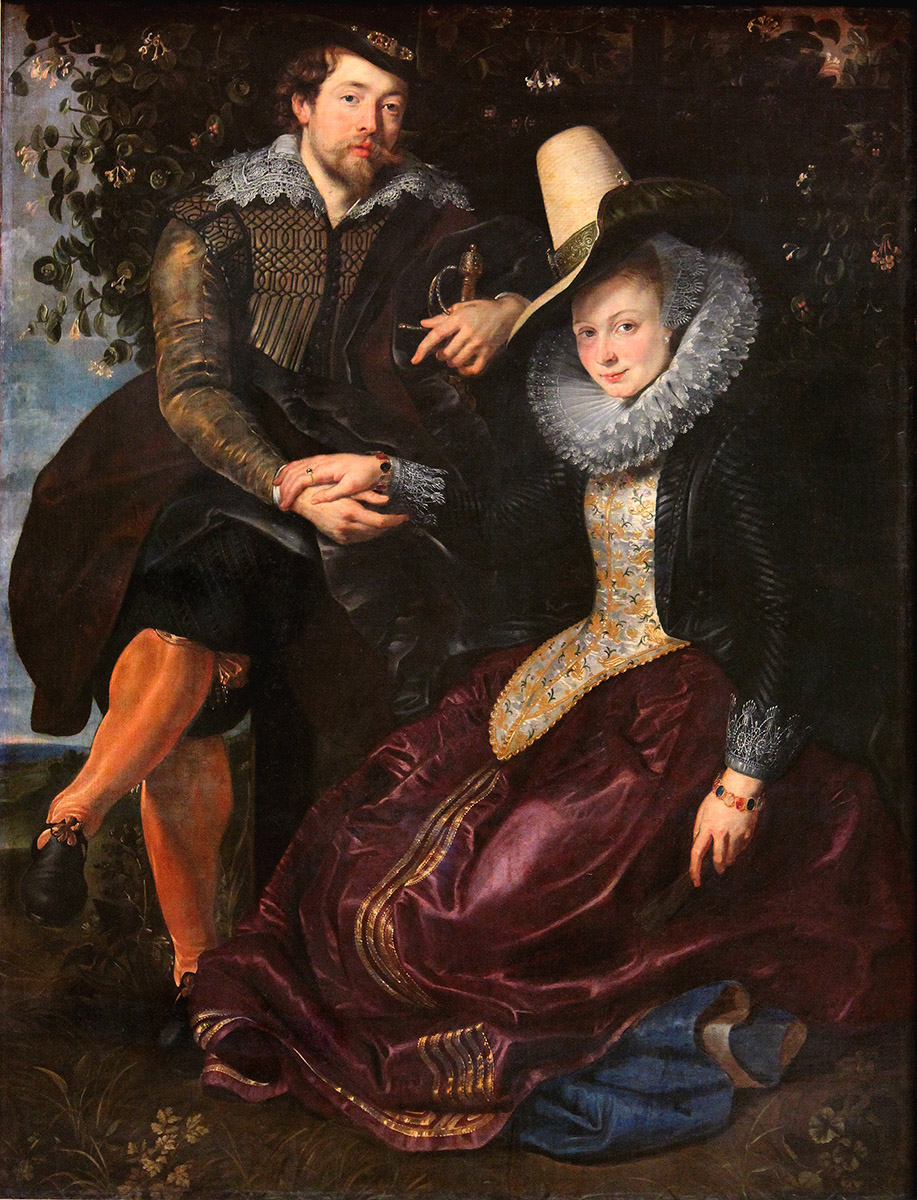 Peter Paul Rubens. Autorretrato con su esposa Isabel Brandt. Hacia 1609. Alte Pinakothek. Munich.