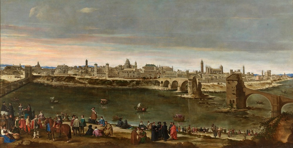 Juan Bautista Martinez del Mazo. Vista de Zaragoza. 1647. Museo del Prado.