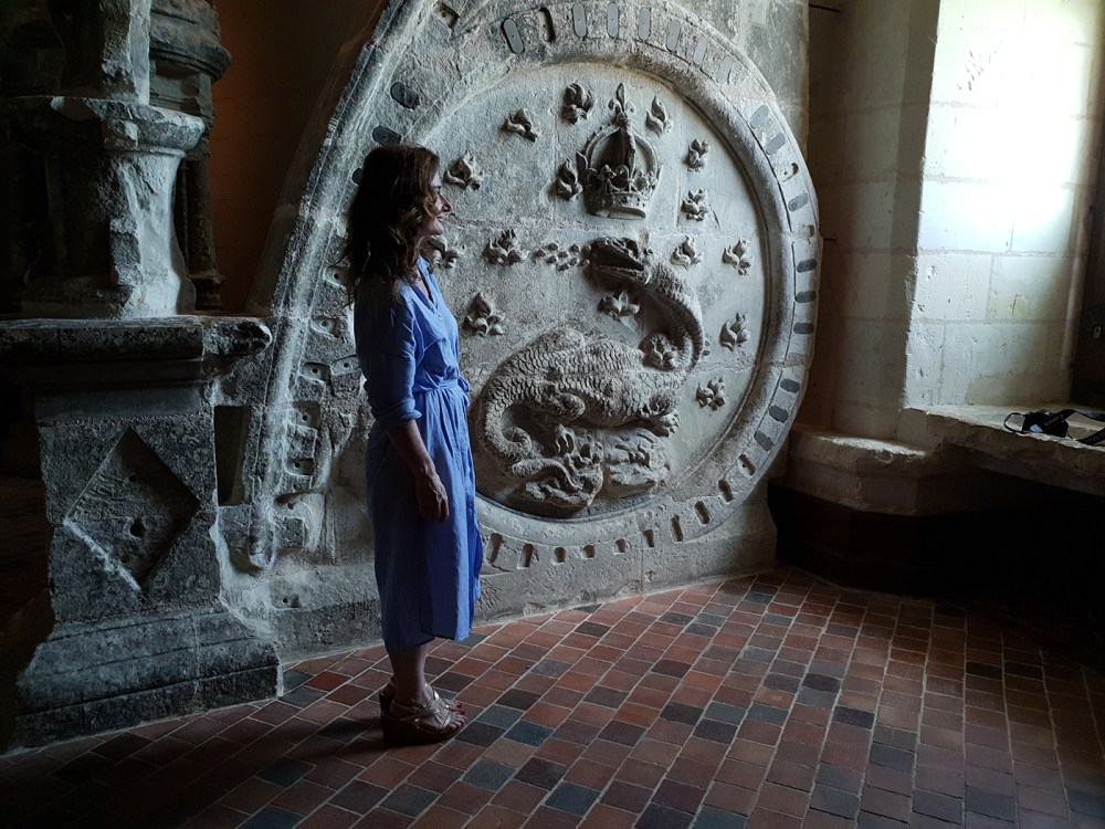 En el depósito lapidario con la salamandra, símbolo de Francisco I.