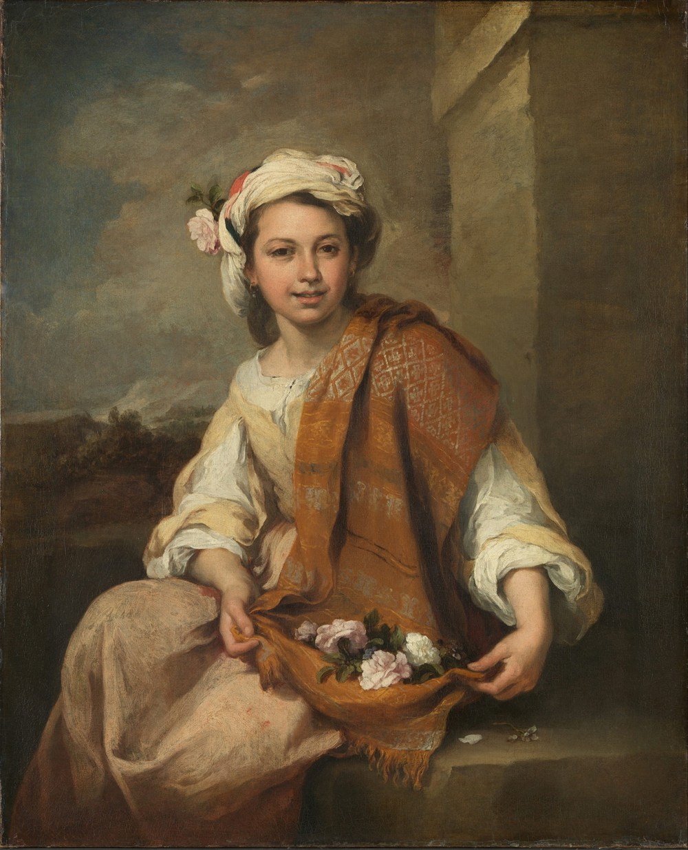 Bartolomé Esteban Murillo. Muchacha con flores. 1665-1670. Dulwich Picture Gallery. Londres