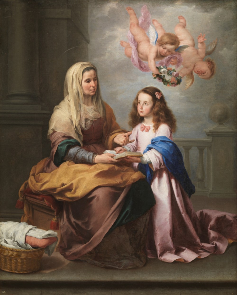 Bartolomé Esteban Murillo. Santa Ana enseñando a leer a la Virgen. 1655. Museo Nacional del Prado.