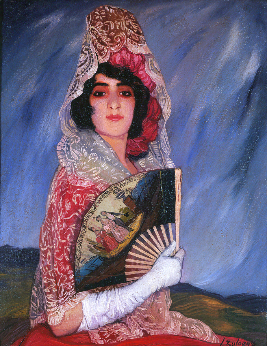 Ignacio Zuloaga. Mi prima Cándica con mantilla. Hacia 1913. Mubag. Alicante.