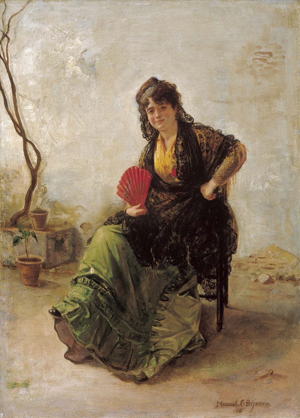 Manuel Cabral Aguado Bejarano. Maja con abanico rojo. 1885.Colección Carmen Thyssen-Bornemisza. Málaga.