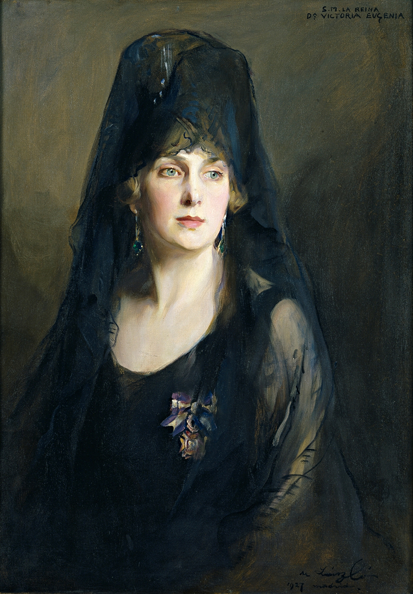 Philip Alexius Laszlo de Lombos. Victoria Eugenia de Battemberg, con mantilla. 1927. Museo Nacional del Prado.
