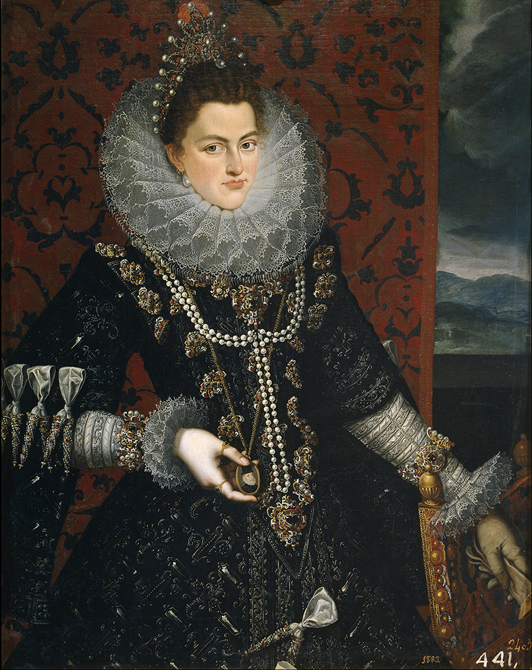 Juan Pantoja de la Cruz. La infanta Isabel Clara Eugenia. Hacia 1598. Museo Nacional del Prado. Madrid.