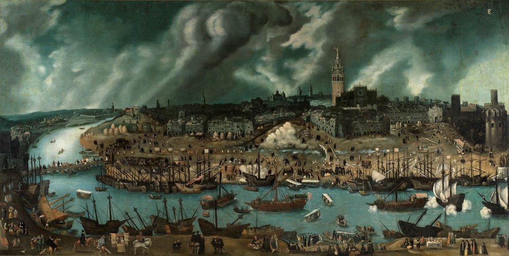 Alonso Sánchez Coello. Vista de la ciudad de Sevilla. Finales del siglo XVI. Museo Nacional del Prado en depósito en el Museo de América.