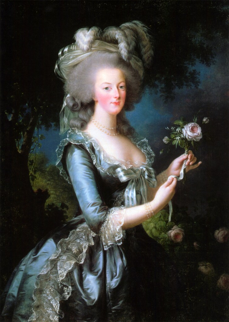 Louise Élisabeth Vigée Le Brun. Maria Antonieta con una rosa. 1783. Palacio de Versalles.