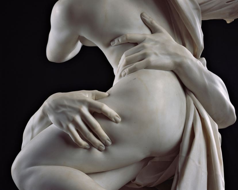 Gian Lorenzo Bernini. El rato de Proserpina. Detalle. 1621-1622. Galeria Borghese. Roma.