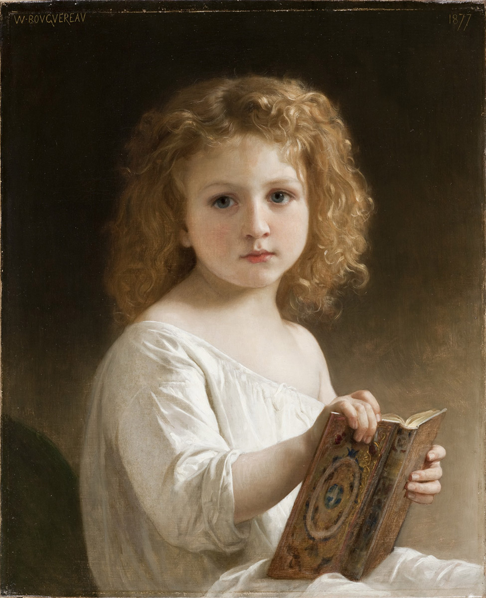 William-Adolphe Bouguereau. The Story Book. 1877.LACMA. Los Ángeles.