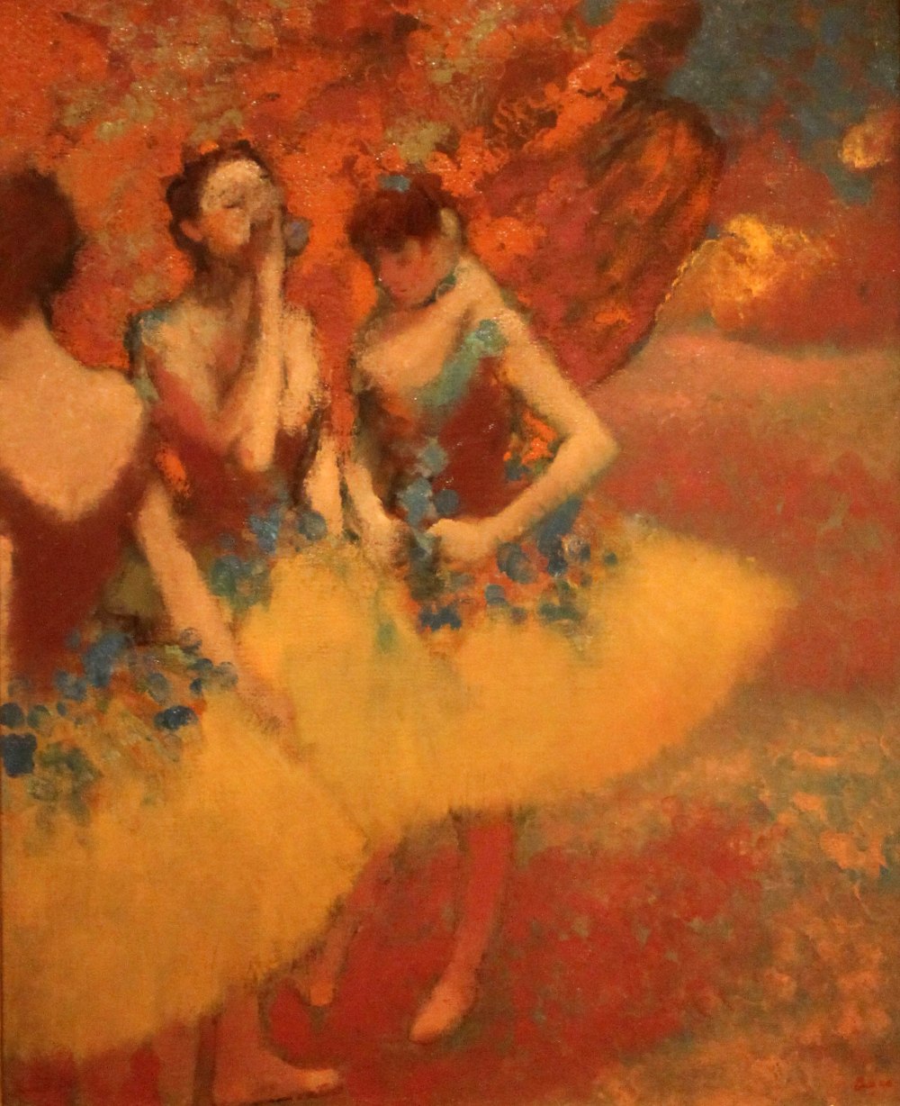 Edgar Degas. Tres bailarinas con faldas amarillas. 1891. Detroit Institute of Arts.