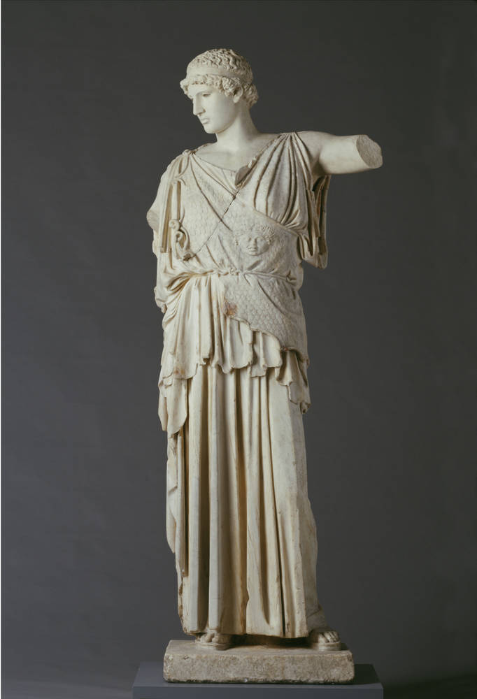 Fidias. Athenea Lemnia. 450-430 a de C. Skulpturensammlung. Dresden.