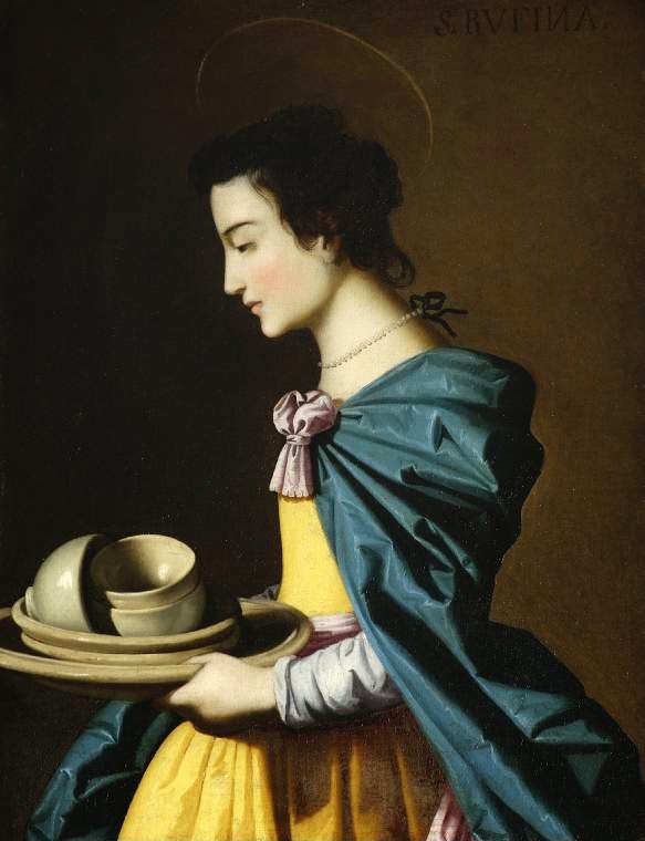 Francisco de Zurbaran (Taller). Santa Rufina. 1635-1640. The Fitzwilliam Museum. Cambridge.