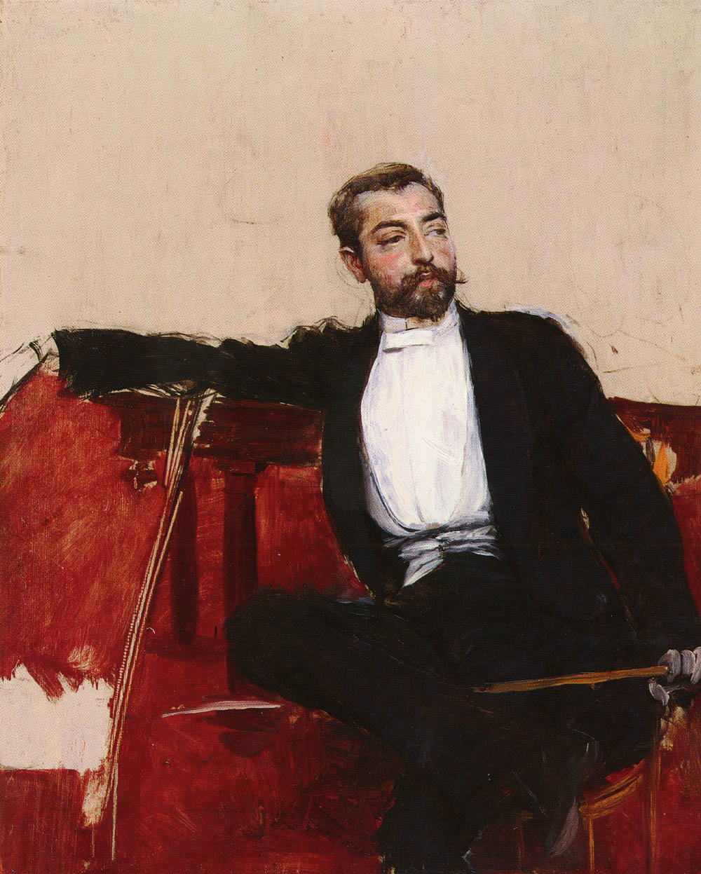 Giovanni Boldini. Retrato de John Singer Sargent. Hacia 1890.