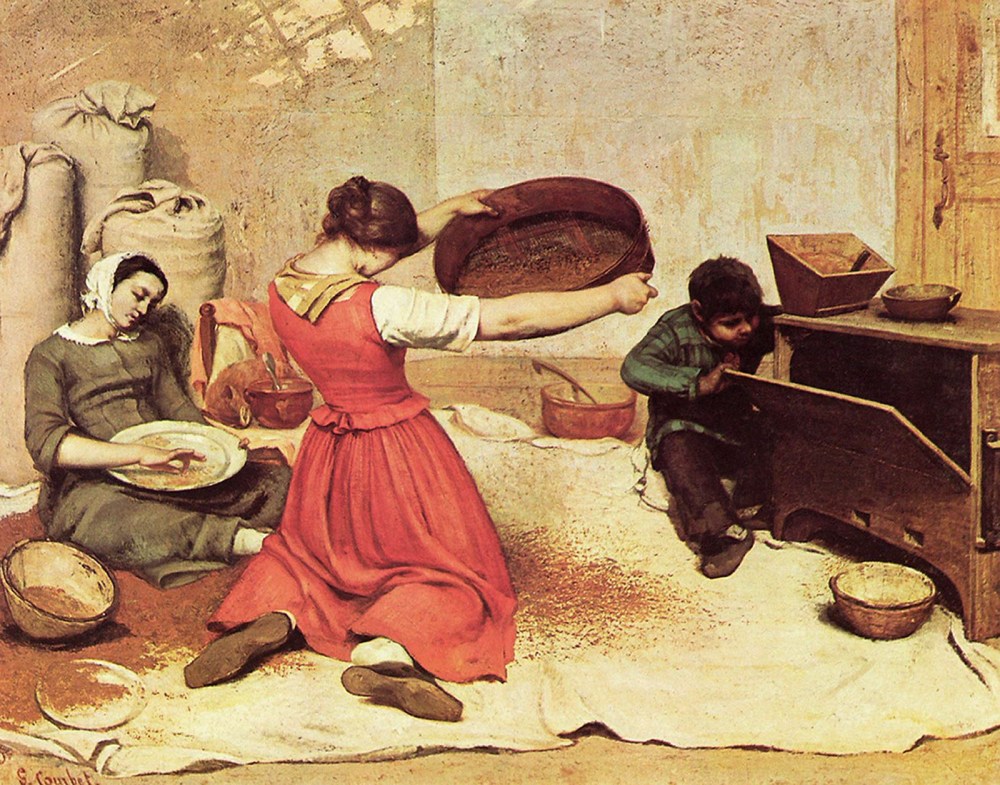Gustave Courbet.Las cribadoras de trigo.1854 - 1855. Museo de Bellas Artes de Nantes.