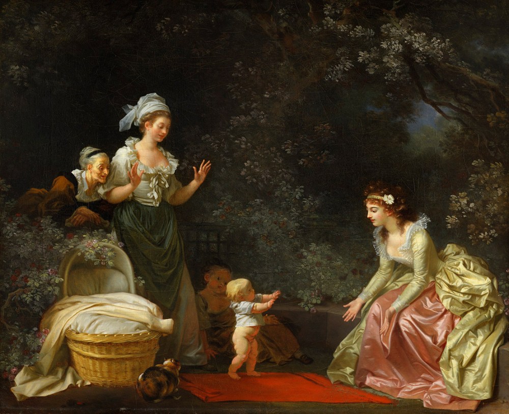 Jean Honoré Fragonard y Marguerite Gérard. Los primeros pasos. Hacia 1780- 1785. Harvard Art Museums, Fogg Museum.