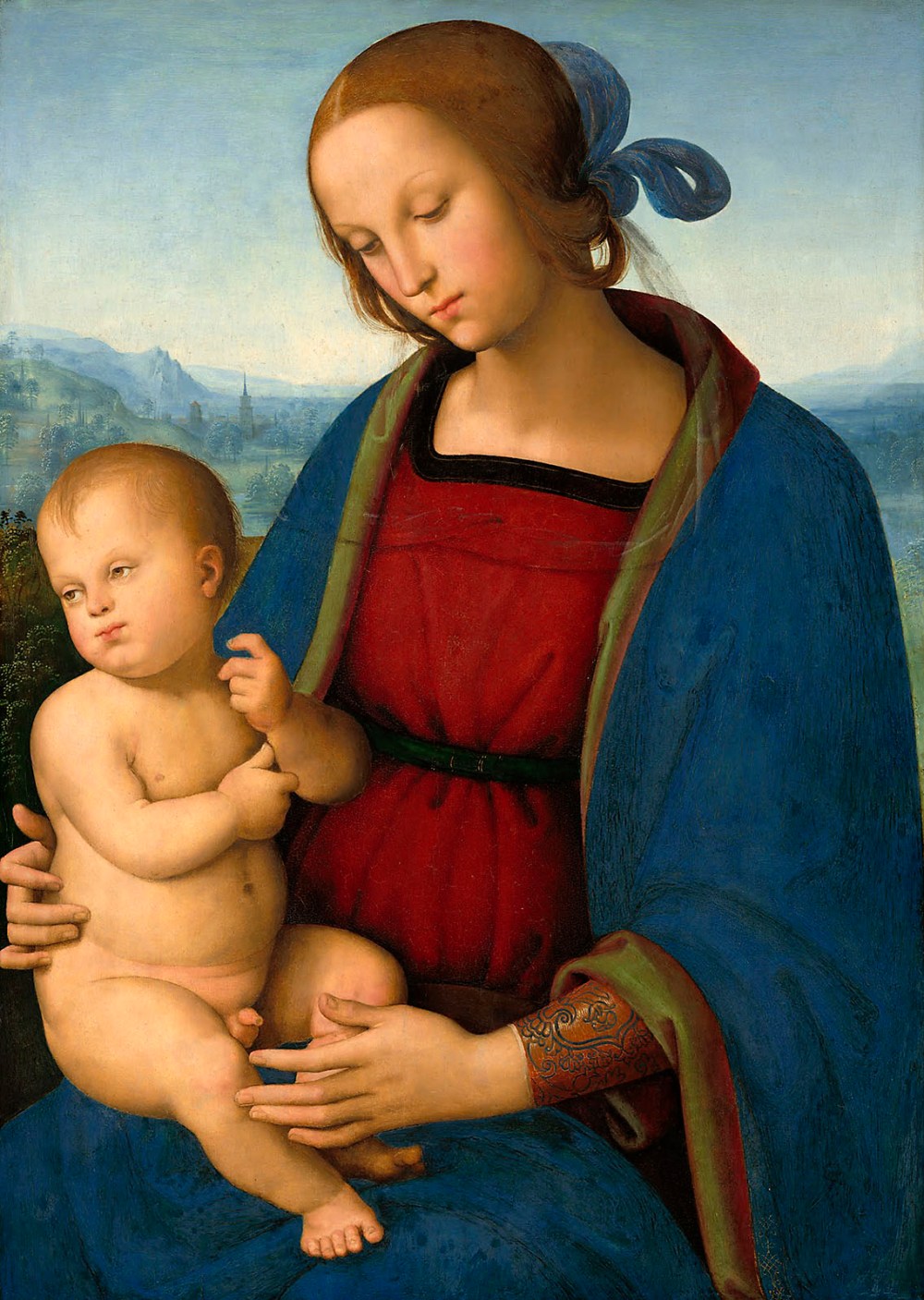 Pietro Perugino. La Virgen con el Niño. Hacia 1500. Galería Nacional de Arte. Washington.