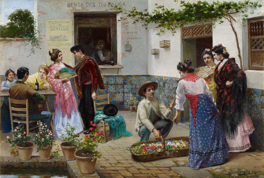 José Rico Cejudo. Andaluces en la venta. Museo Carmen Thyssen. Málaga.