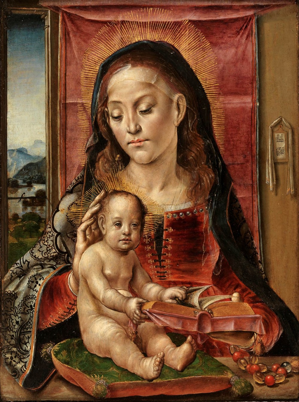 Pedro Berruguete (Círculo de).La Virgen con el Niño. 1480-1500. Museo Nacional del Prado. Madrid.