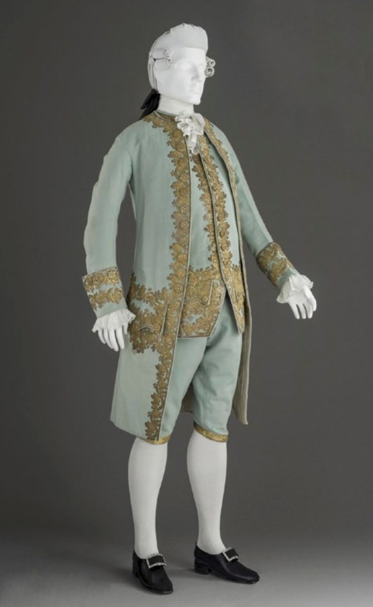Traje masculino de corte. Hacia 1760. LACMA.