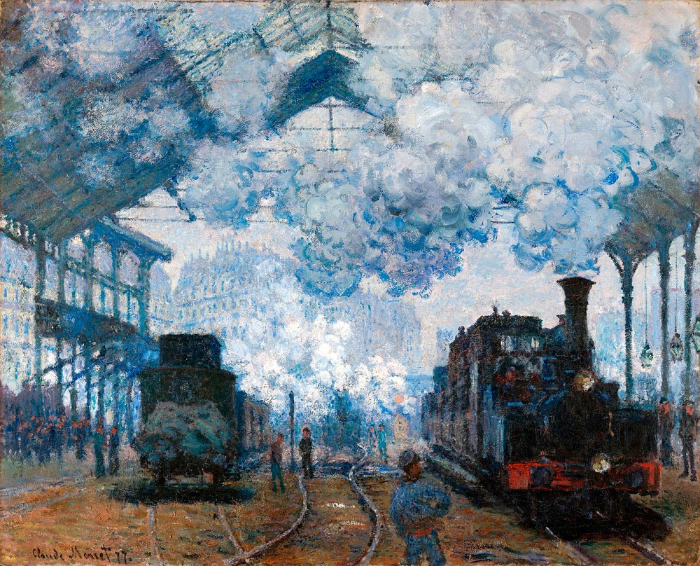 Claude Monet. La estación de San Lázaro, llegada de un tren. 1877. Fogg Museum. Harvard Art Museums. Boston. EEUU.