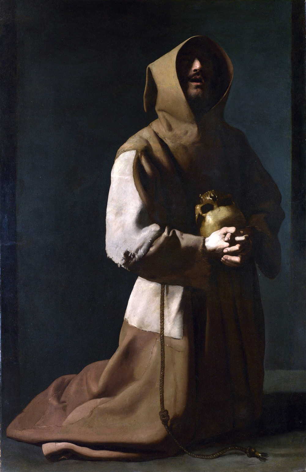 Francisco de Zurbarán. San Francisco meditando. 1635-1639. National Gallery. Londres.
