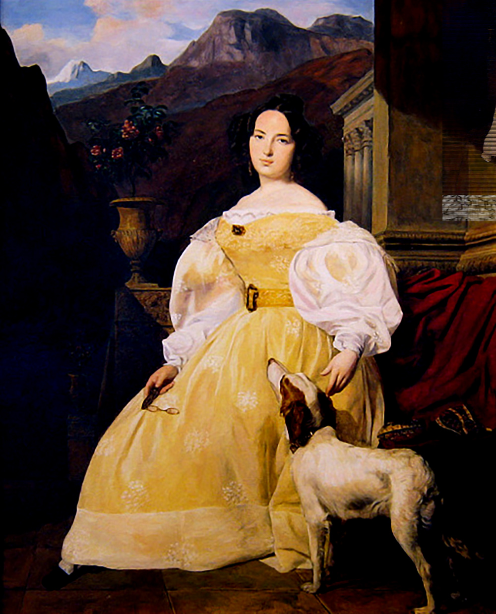 Ferdinand Georg Waldmüller. Eveline Hanska. 1835. Museo Balzac. Castillo de Sache. Francia.