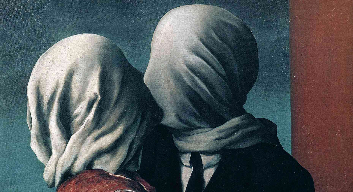 Rene Magritte. EL beso de los amantes. 1928. Colección Particular. Bruselas.