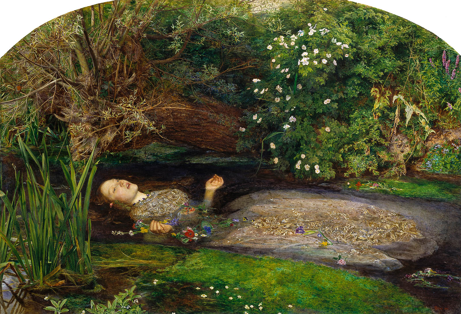 John Everett Millais. Ofelia.Hacia 1851. Tate Britain. Londres.