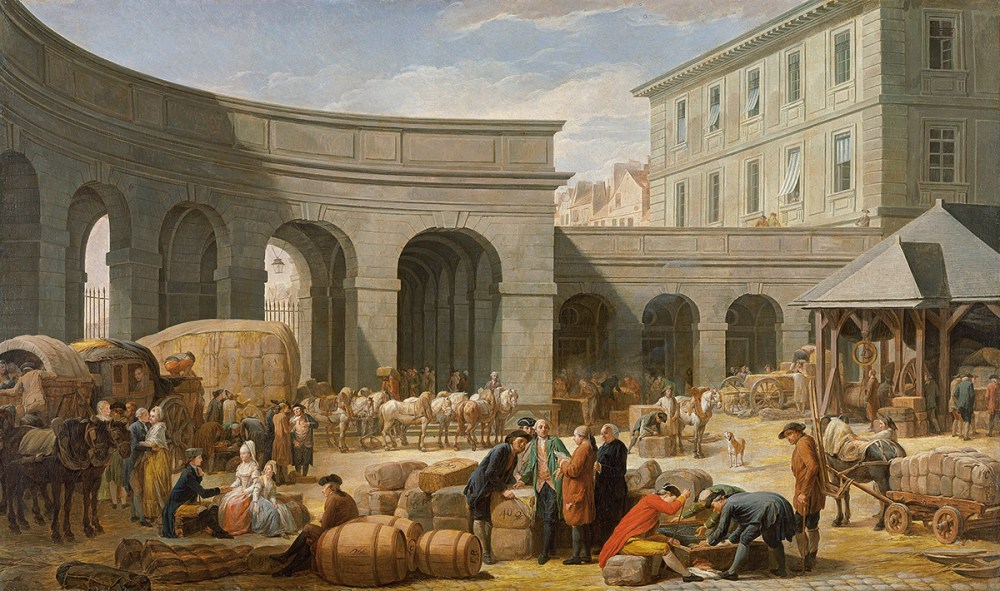 Nicolas-Bernard Lépicié. El Patio de la Aduana. 1775. Museo Nacional Thyssen-Bornemisza.