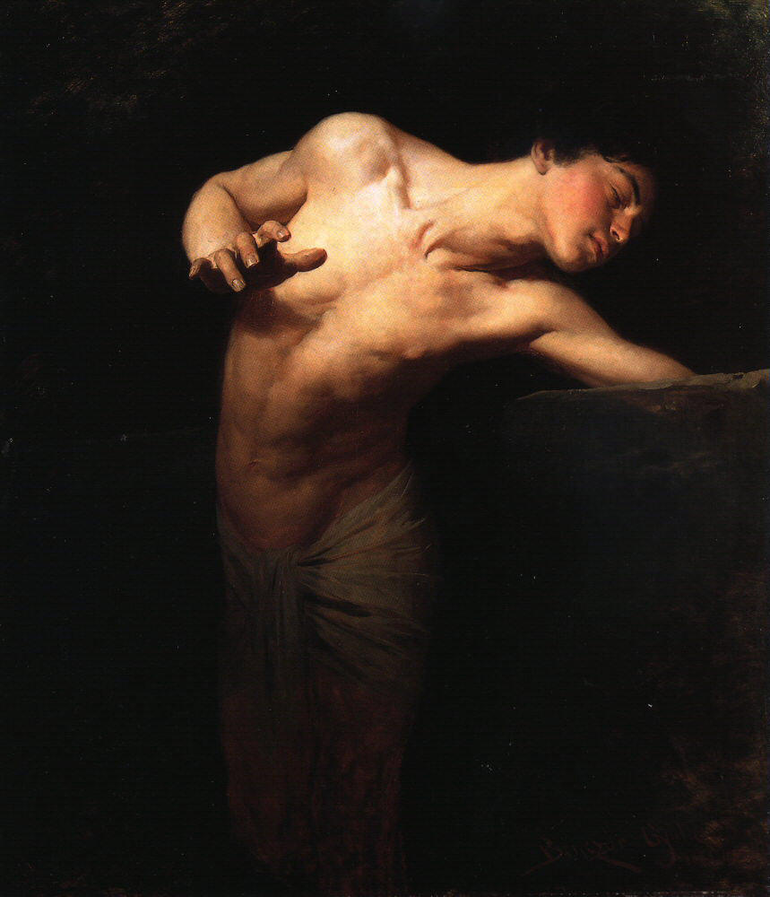Gyula Benczúr. Narciso. 1881. Hungarian National Gallery. Budapest.