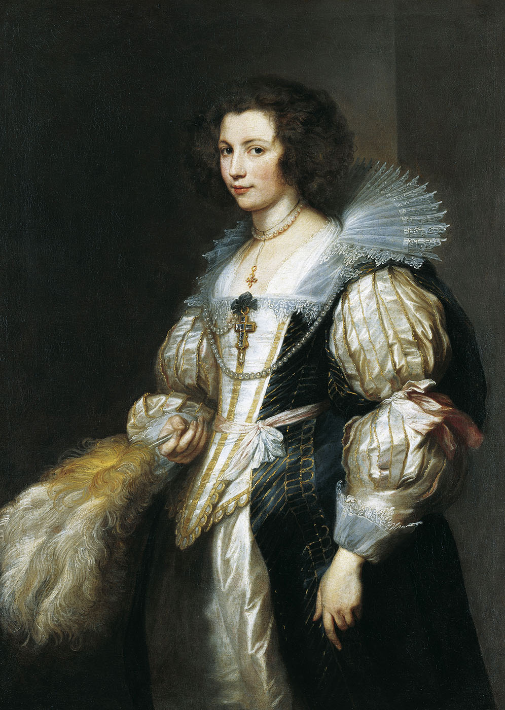 Anthony van Dyck. Retrato de Maria Luisa de Tassis. Hacia 1630. Fürstlich Liechtensteinische Gemäldegalerie. Liechtenstein.