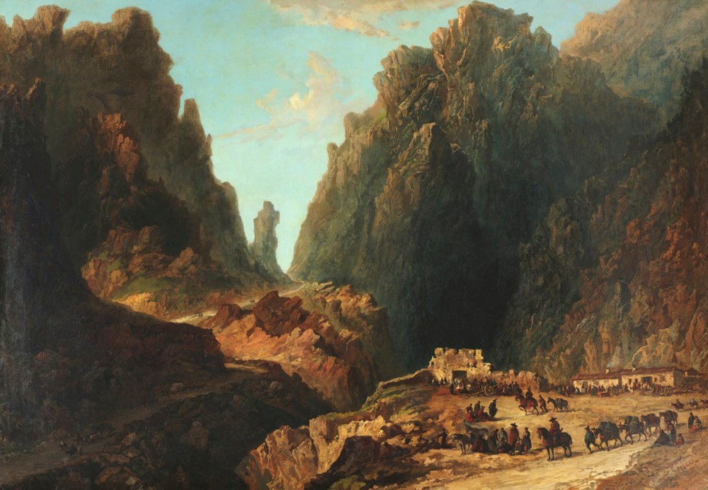Eugenio Lucas Velázquez. Paisaje con contrabandistas.1861. Museo Lázaro Galdiano. Madrid.