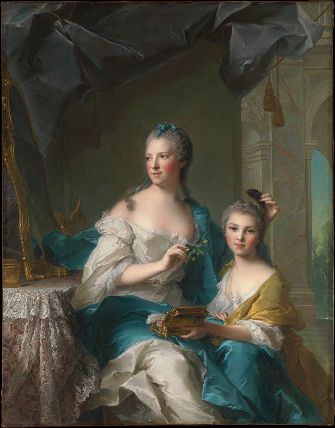 Jean Marc Nattier. Madame Marsollier y su hija. 1749. Metropolitan Museum. Nueva York.