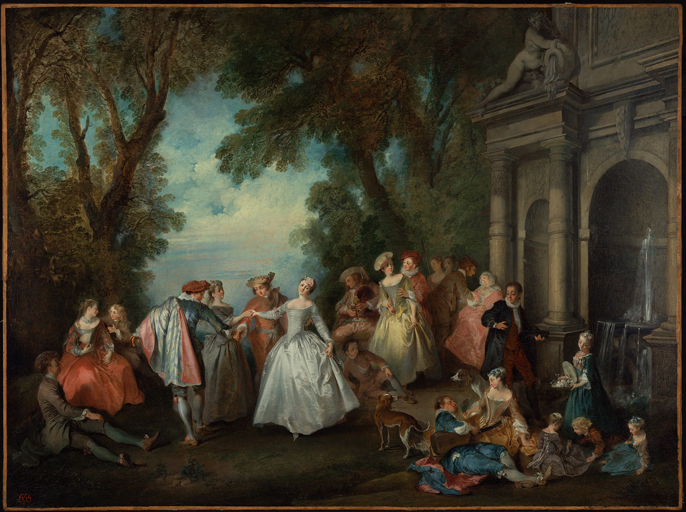 Nicolas Lancret. Baile delante de una fuente.1724. Getty Center. Los Ángeles.