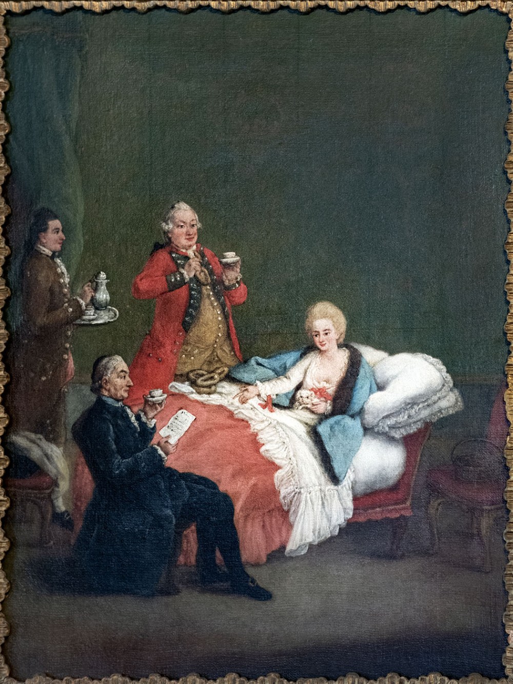 Pietro Longhi. El chocolate de la mañana. Hacia 1775-1780. Ca' Rezzonico. Venecia.