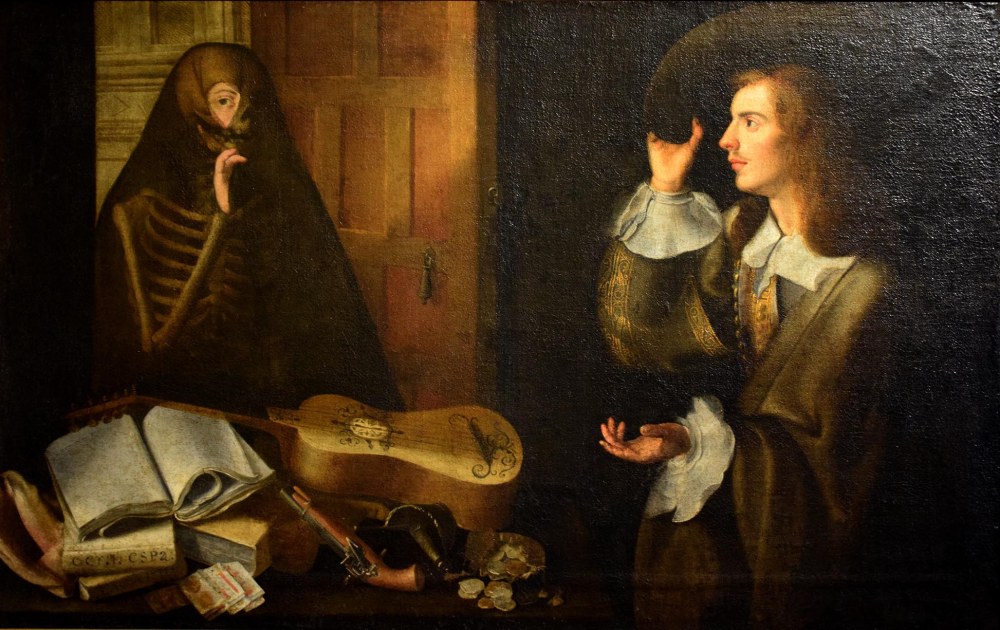 Pedro Camprobín. El Caballero y la Muerte. Hacia 1670.Hospital de la Caridad. Sevilla.