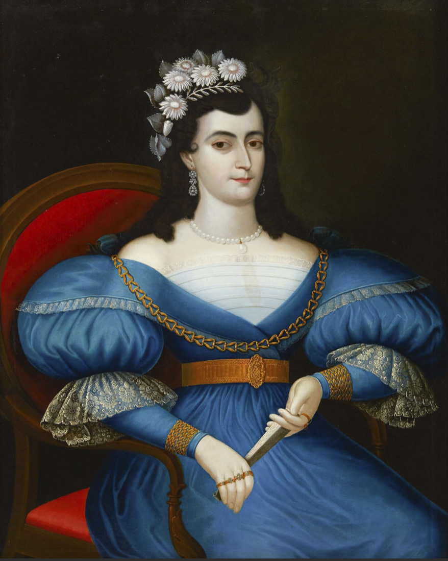 Anónimo. Manuela de Boza y Carrillo de Albornoz de Mendoza. 1837. Museo Nacional de Arqueología, ANtropología e Historia del Perú. Lima.