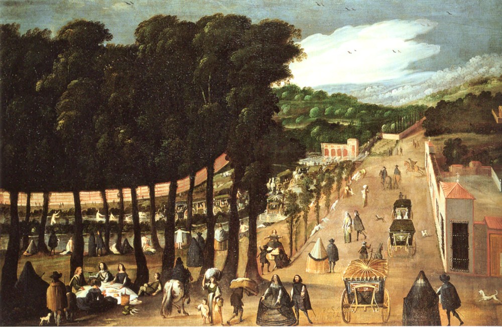 Anónimo.El baño en el Manzanares durante la fiesta de San Juan. Colección Abelló.