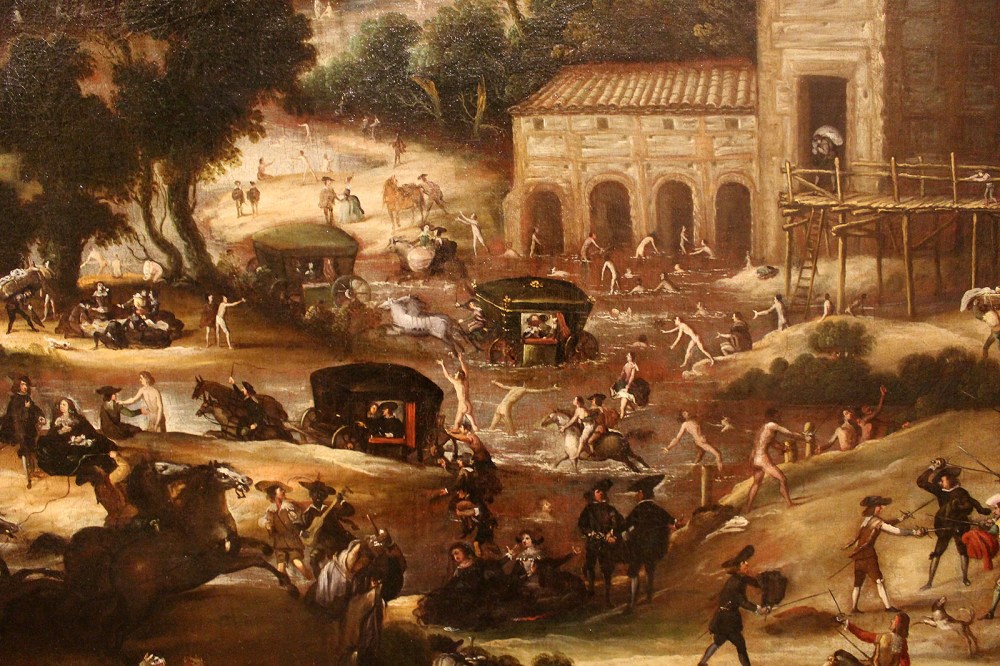 Félix Castelo. Baños en el Manzanares en el paraje de Molino Quemado. detalle.1634-1637. Museo de Historia de Madrid.