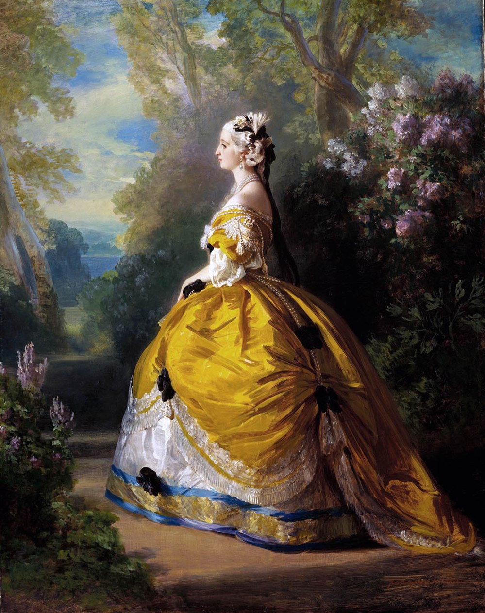 Franz Xaver Winterhalter. La emperatriz Eugenia de Montijo como María Antonieta. 1854. Metropolitan Museum.