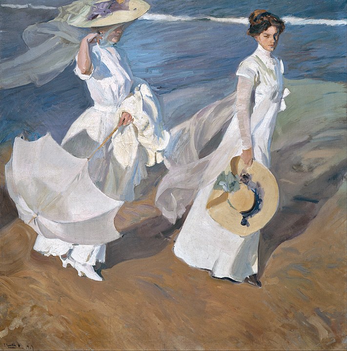 Joaquín Sorolla. Paseando por la orilla del mar. 1909. Museo Sorolla. Madrid.