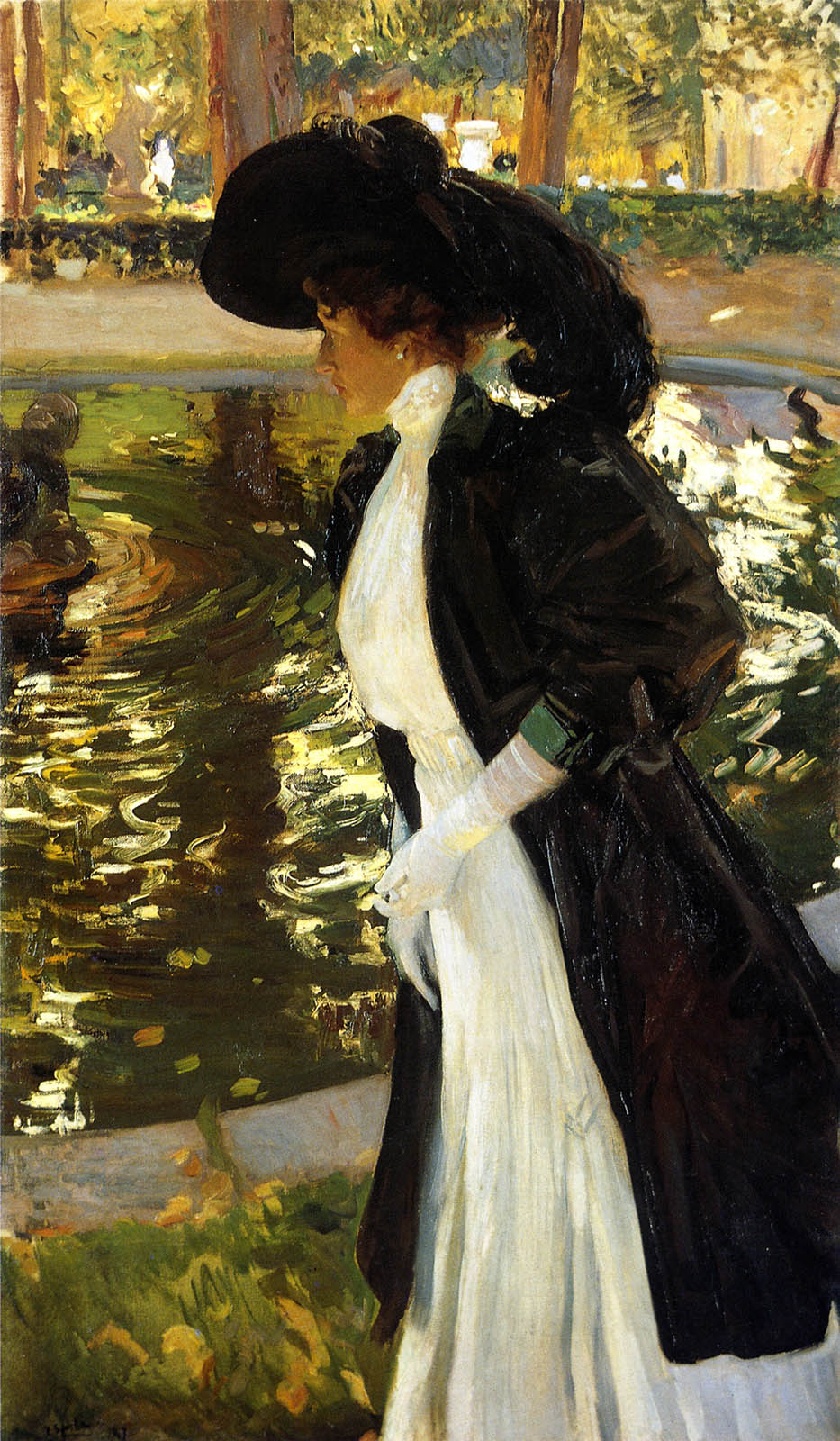 Joaquin Sorolla. Clotilde paseando en los Jardines de la Granja.1907. Museo Sorolla.