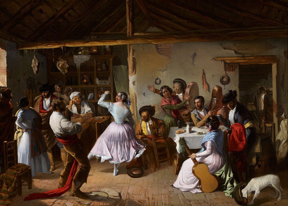 Rafael Benjumea. Baile en una venta. 1850. Museo Carmen Thyssen. Málaga.