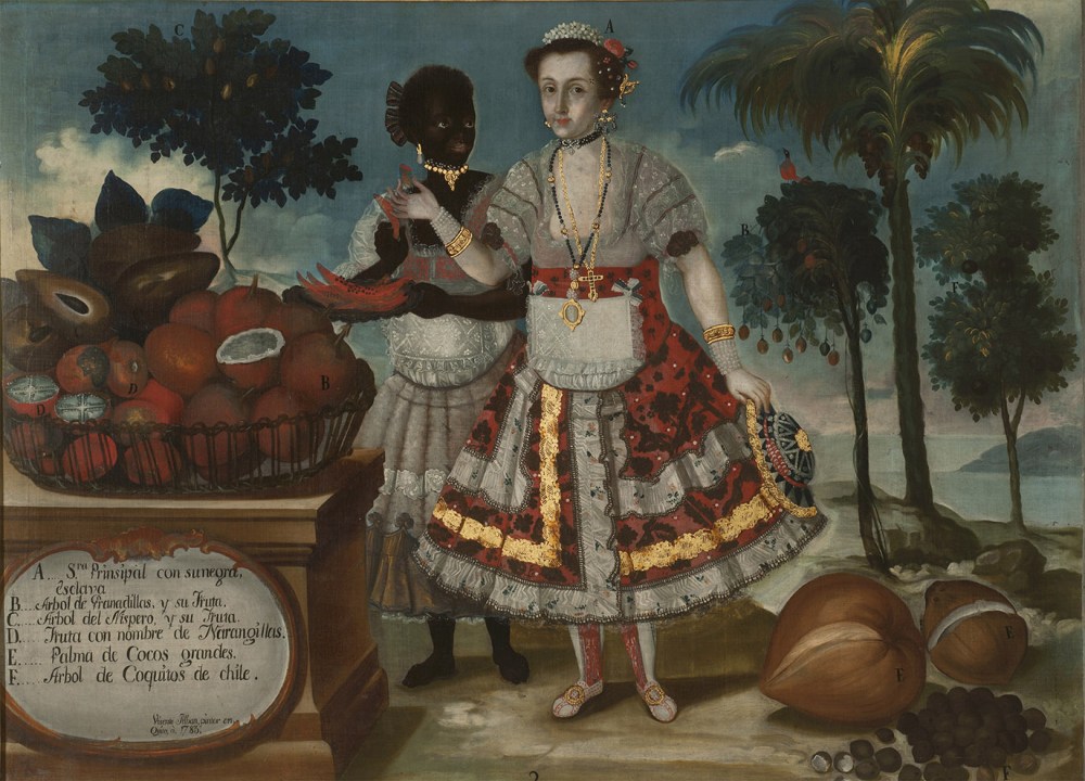 Vicente Albán. Retrato de una señora principal con su negra esclava. 1783. Museo de América. Madrid.