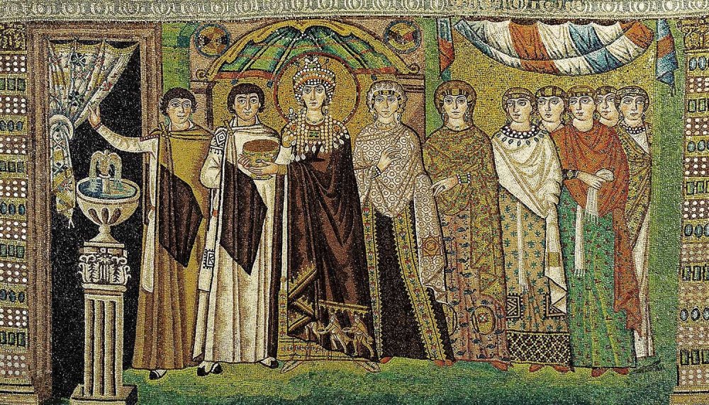Mosaico de Theodora. Basílica de San Vital. 547 a d C. Rávena.