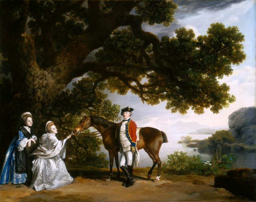 George Stubbs.Capitán Samuel Sharpe Pocklington con su esposa, Pleasance, y posiblemente su hermana, Frances. 1769. National Gallery. Washington