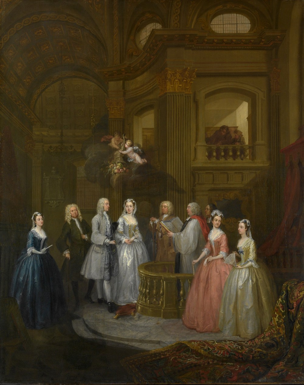 William Hogarth. La boda de Stephen Beckingham y Mary Cox.1729. Metropolitan Museum.
