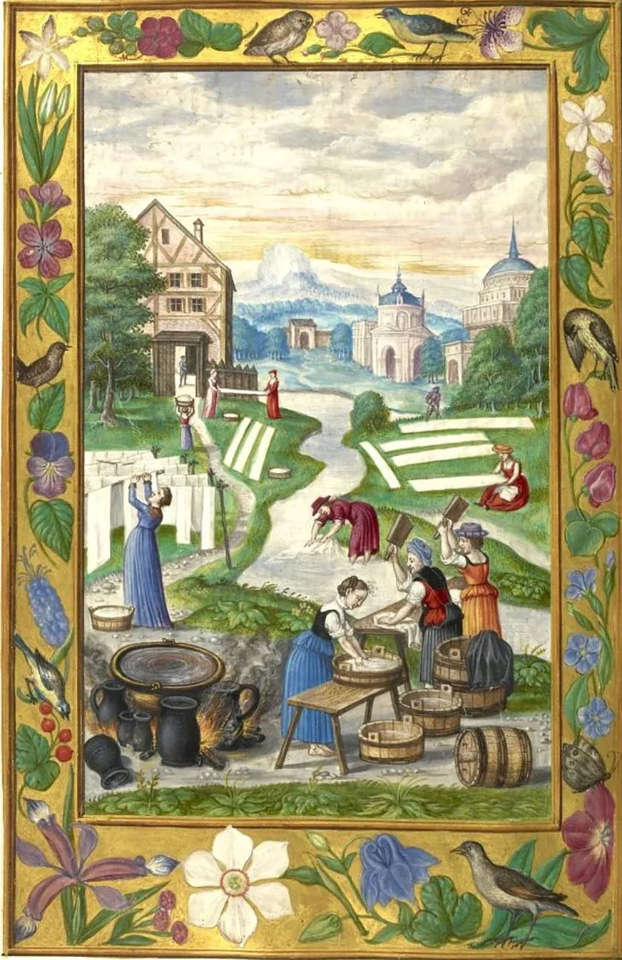 Esplendor Solís. Mujeres lavando ropa. Lámina 21. 1532-1535. Kupferstichkabinett Berlin.