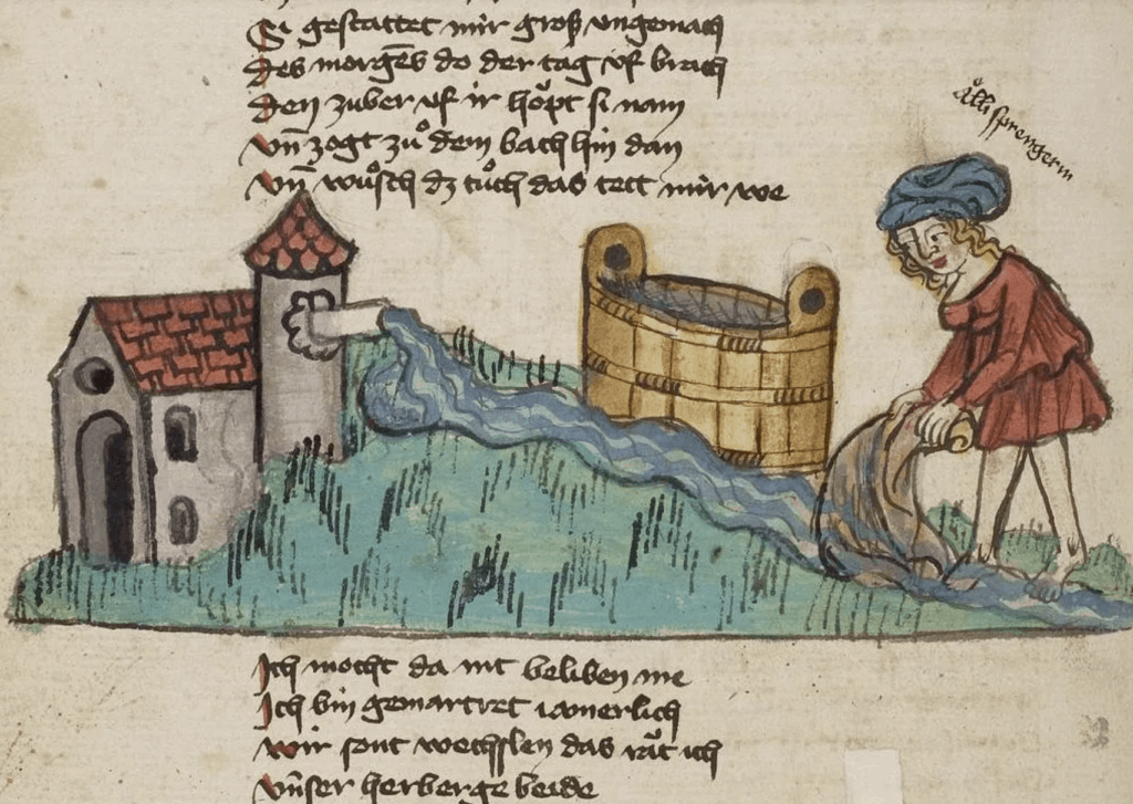 Una lavandera medieval.